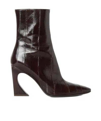 FENDI FENDI ARCO POINTED-TOE ANKLE BOOTS
