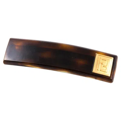 Pre-owned Fendi Brown Hair Clip