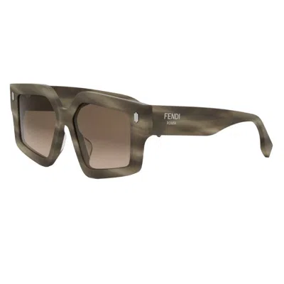 Fendi Brown Irregular Ladies Sunglasses Fe40162f 50f 54