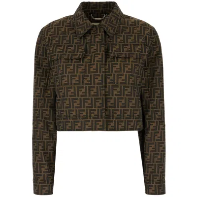 Fendi Brown Jackets - Cropped Jackets Women
