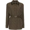 Fendi Brown Ff Jacket In Brown