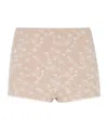 Fendi Floral Mini Shorts In Nude