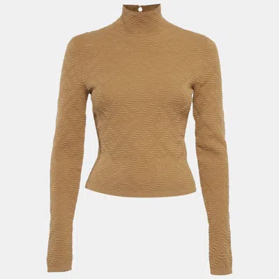 Pre-owned Fendi Brown Knit Sweater S