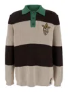 Fendi Cotton Knitted Polo In Multi