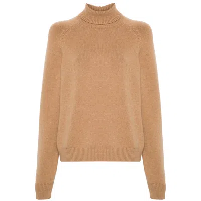 Fendi Logo-embroidered Sweater In Brown
