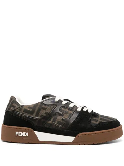 FENDI BROWN LACE UP SNEAKERS