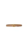Fendi Cappuccino Coloured Leather Ff Belt Women