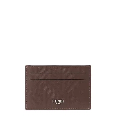 Fendi Brown Leather Cardholder