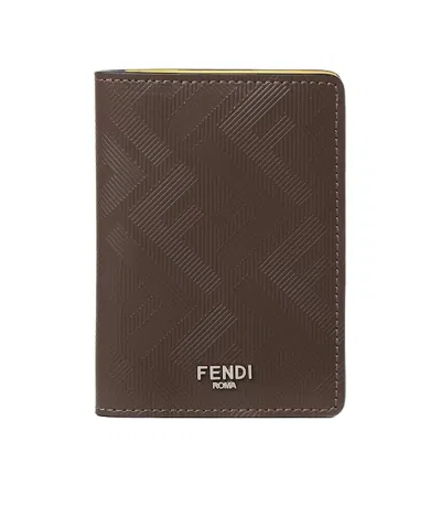 Fendi Brown Leather Cardholder