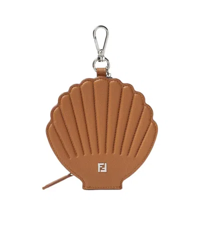Fendi Brown Leather Charm