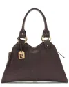 Fendi Brown Leather Devil Trapezio Small Satchel (authentic Pre-loved) In Brown