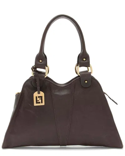 Fendi Brown Leather Devil Trapezio Small Satchel (authentic Pre-loved)
