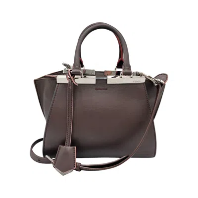 Pre-owned Fendi Brown Leather Handbag Shoulder Bag ()
