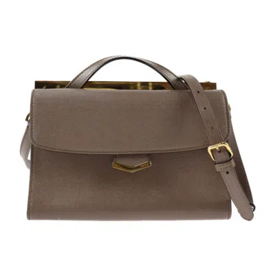 Pre-owned Fendi Brown Leather Handbag Shoulder Bag Tote Bag ()
