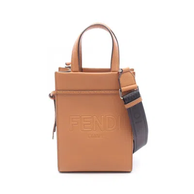 Pre-owned Fendi Brown Leather Handbag Tote Bag ()
