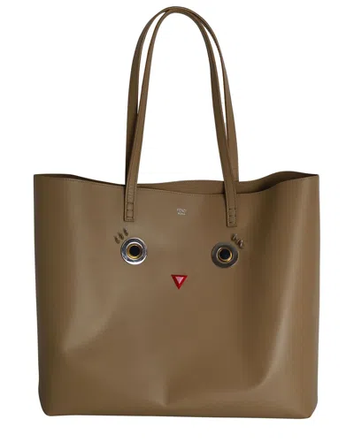 Fendi Brown Leather Hypnoteyes Shopping Tote (authentic Pre-loved)