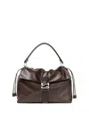 Fendi Structured Shoulder Bag Featuring Adjustable Strap In Brown
