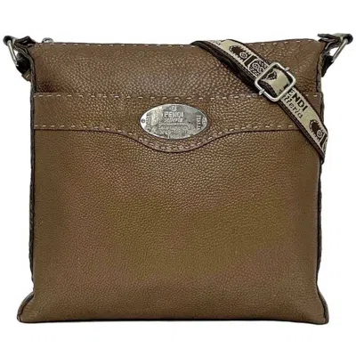 Pre-owned Fendi Brown Leather Shoulder Bag ()