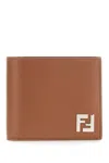Fendi Ff Squared Bifold Wallet In Brown