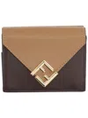 Fendi Brown Leather Wallet In Brown