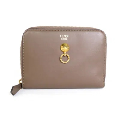 Pre-owned Fendi Brown Leather Wallet (bi-fold) ()