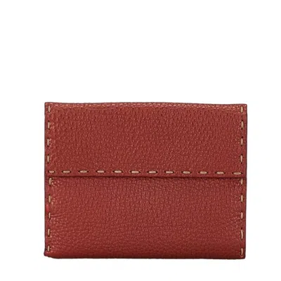 Pre-owned Fendi Brown Leather Wallet (bi-fold) ()