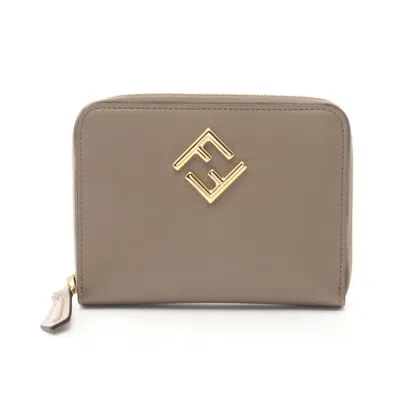 Pre-owned Fendi Brown Leather Wallet (bi-fold) ()
