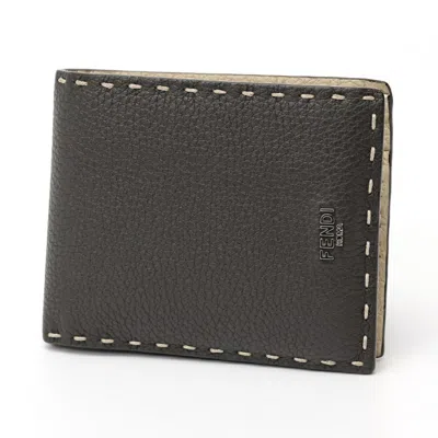 Pre-owned Fendi Brown Leather Wallet (bi-fold) ()