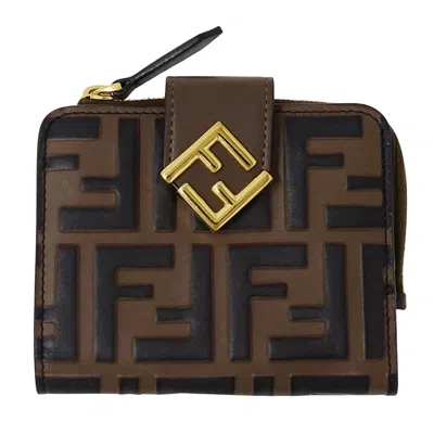 Pre-owned Fendi Brown Leather Wallet (bi-fold) ()