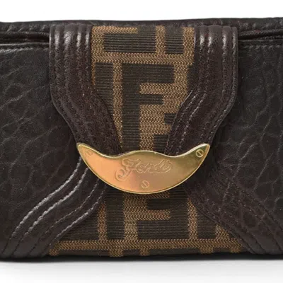 Pre-owned Fendi Brown Leather Wallet (bi-fold) ()