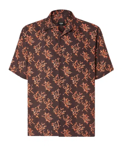 Fendi Brown Linen Shirt