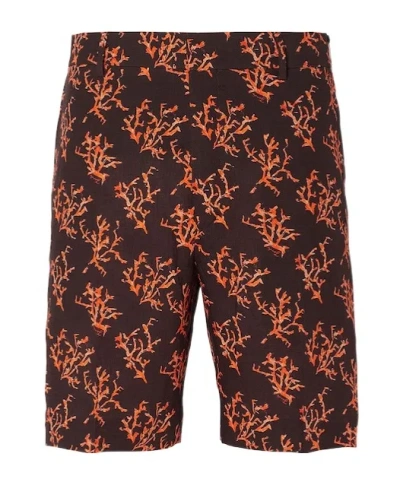 Fendi Brown Linen Shorts