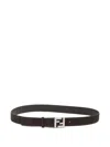 Fendi Square Belt With Adjustable Buckle And Logo In Brown