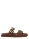 Fendi Slide Sandals With Buckle Detail And Flat Sole
