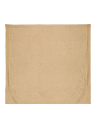 Fendi Brown Logo Scarf