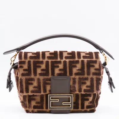 Fendi Brown Mamma Baguette Small Shoulder Bag