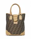 Fendi Brown Medium Ff Logomania Bucket