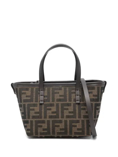 FENDI BROWN MINI ROLL TOTE