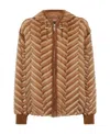 Fendi Brown Mink Jacket In Brown