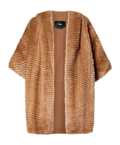 Fendi Brown Mink Travel Poncho