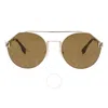 Fendi Brown Mirror Irregular Men's Sunglasses Fe40060u 10g 55