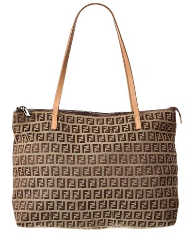 Fendi Brown Monogram Canvas Mamma (authentic Pre-loved)
