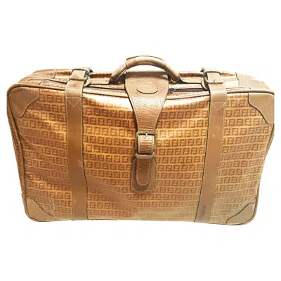 Pre-owned Fendi Brown Monogramm Ff Zucca Canvas/leather Suitcase, Italy 1980/1990s
