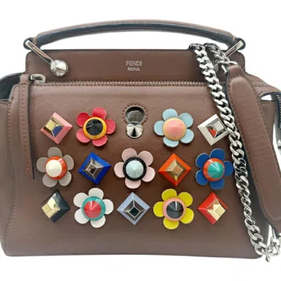 Pre-owned Fendi Brown Multi-color Leather Handbag Shoulder Bag ()