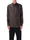 Fendi All-over Print Long Sleeves Shirt In Brown