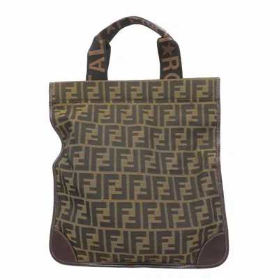 Pre-owned Fendi Brown Nylon Canvas Tote Bag ()