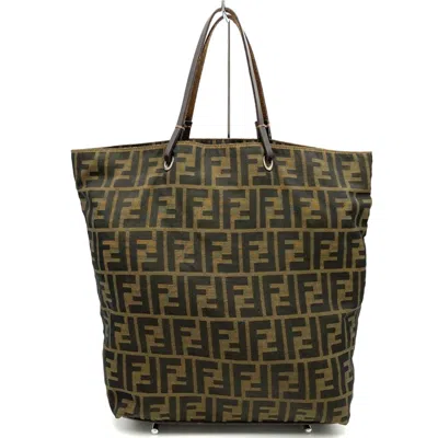 Pre-owned Fendi Brown Nylon Shoulder Bag Tote Bag ()
