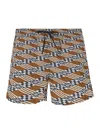 Fendi Boxer In Nylon Ff In Brown