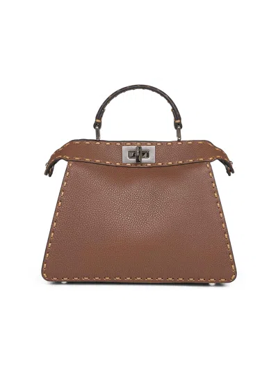 Fendi Brown Peekaboo Iseeu Small Handbag