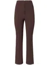 Fendi Brown Polyamide Elastane Straight Pants In Brown